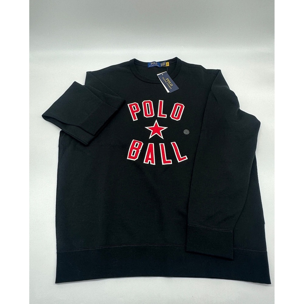 Polo Ralph Lauren Men's Stitched Polo Ball Crew Neck Sweatshirt Men's XL - Black